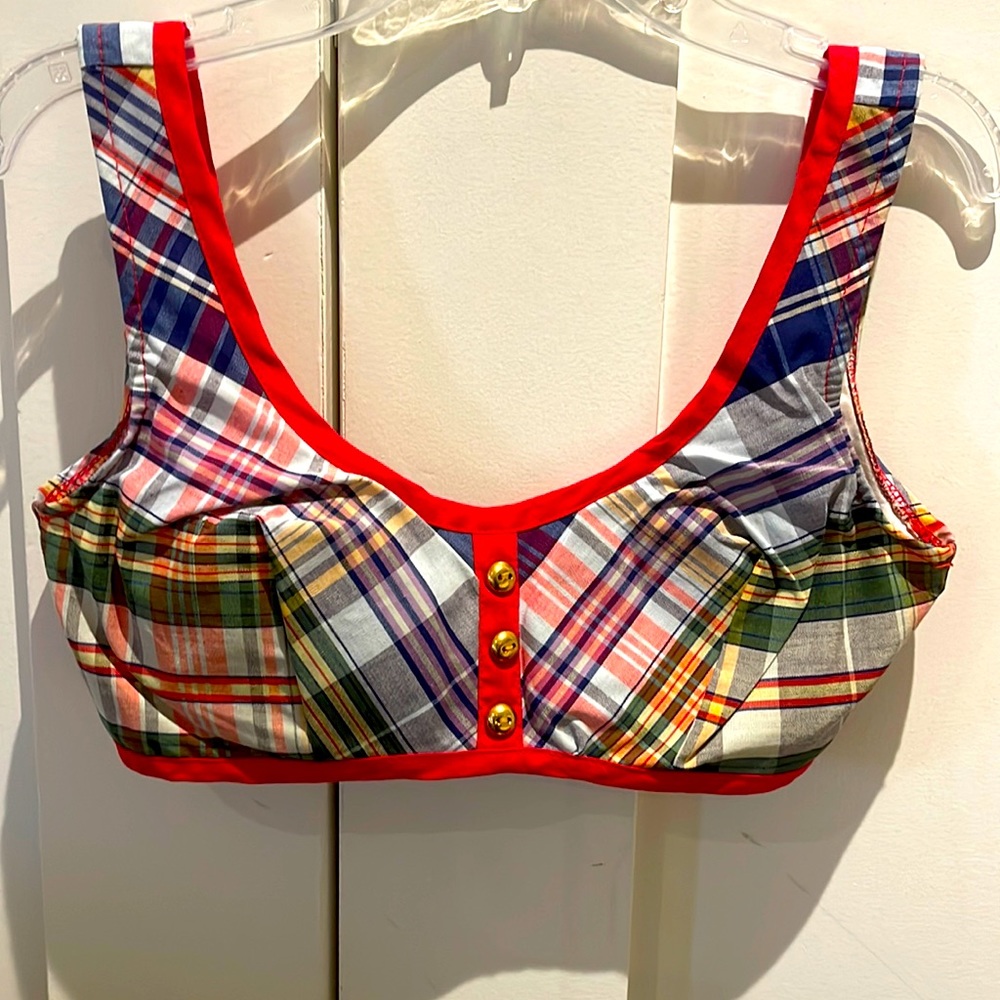 Vintage cotton tank bra top- size small